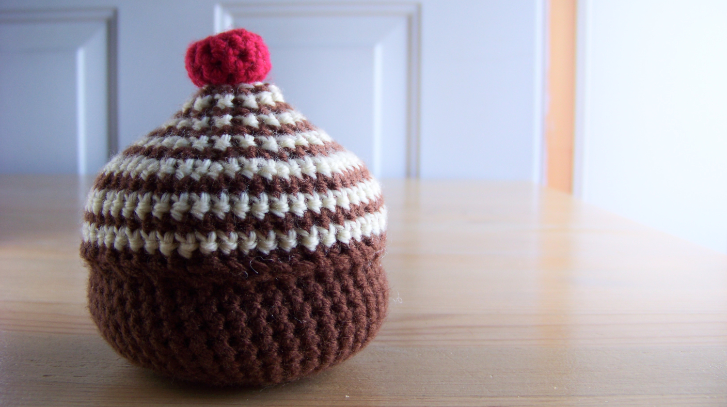 Cupcake fabriqué eu crochet