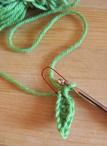 Technique pour fabriquer une feuille en crochet