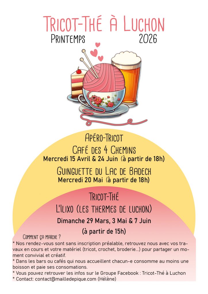 Le programme des rencontres tricot à Luchon.