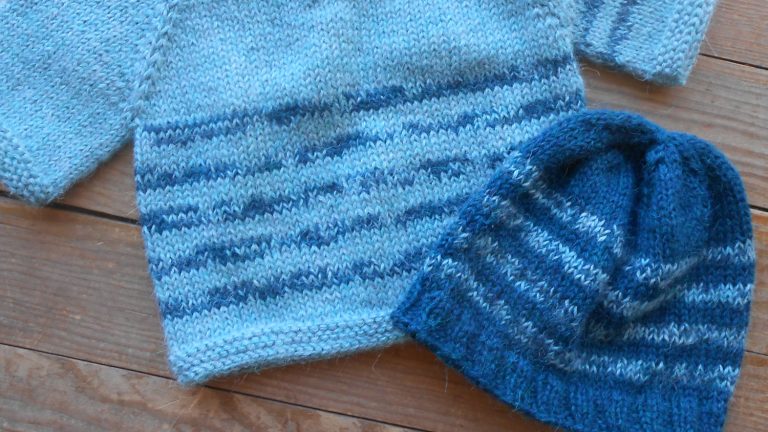 3 motifs de rayures en tricot